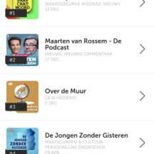 Hoge noteringen voor podcasts waar Auiopodcast aan meewerkte